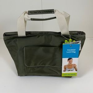NWT Let’s Do Lunch Insulted Lunch Bag in Olive Green